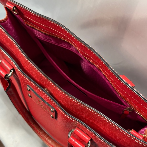 Kate Spade Vibrant Red Leather Satchel - Picture 11 of 16